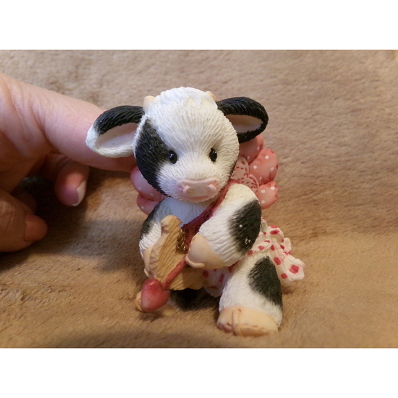 Vintage Mary Moo Moos 1995 Moo-senger of Love Enesco 159409 - Picture 9 of 10